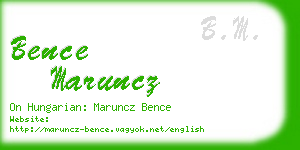 bence maruncz business card